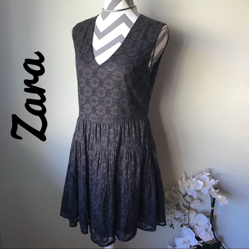 Black Zara Lace Dress Size L